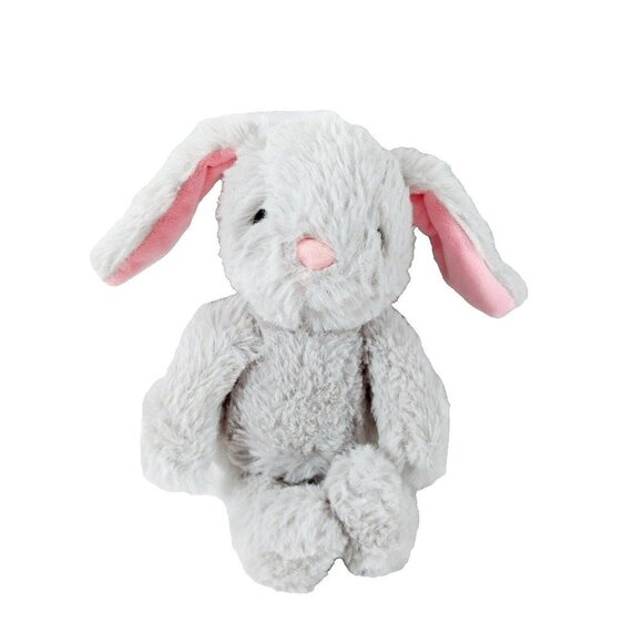 Limelife By Alcone Bunny Rabbit Plush w/Pink Ears Stuffed Animal Gray 9 Inch - Picture 1 of 5
